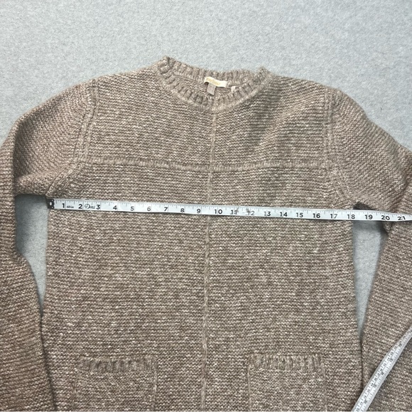 Barbour Sweater Womens 8 Brown Malvern Crew Neck Pullover Long Sleeve Knit - Picture 3 of 7